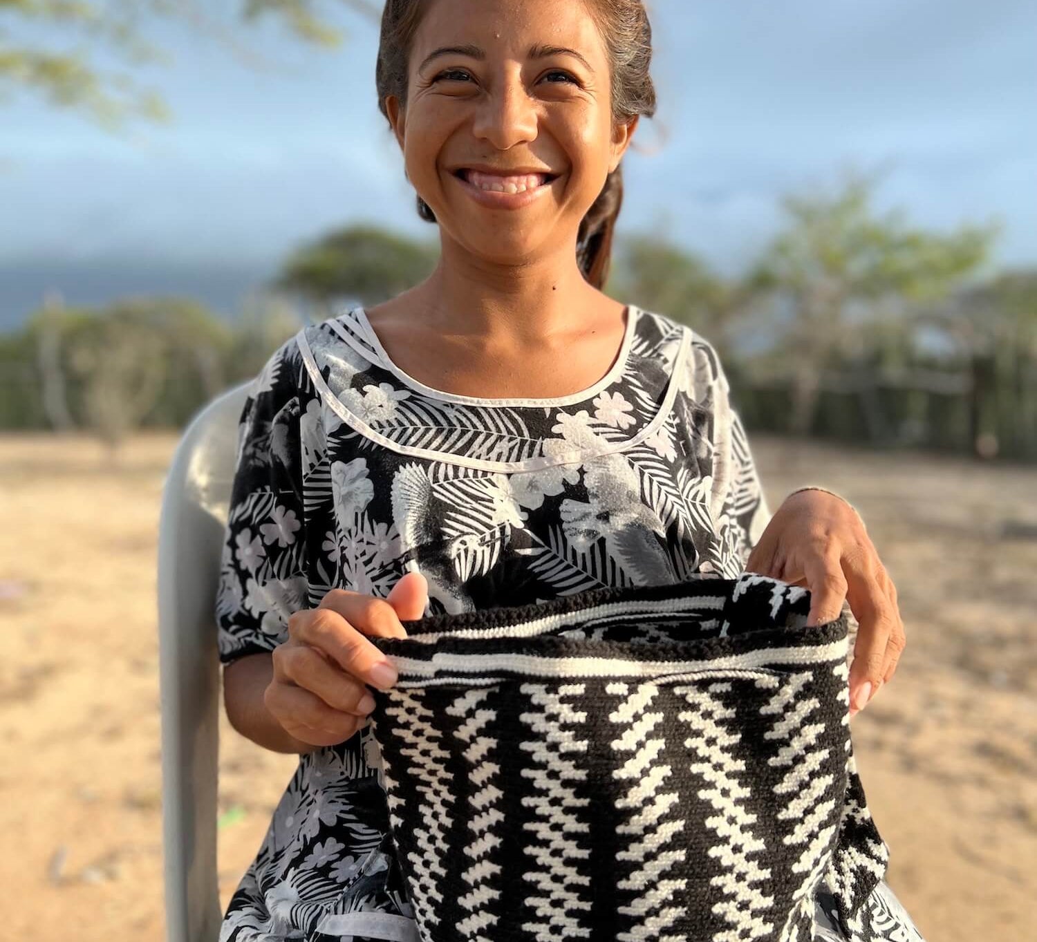 Wayuu weaver from Ahumao, Abigail