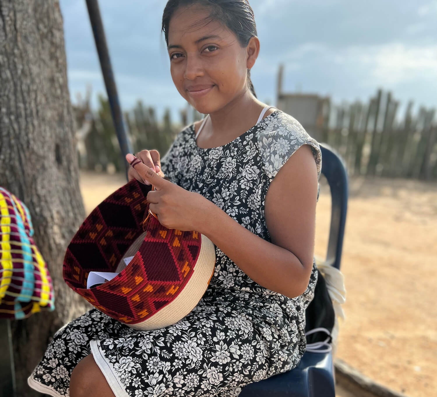 Wayuu weaver from Ahumao, Adalina