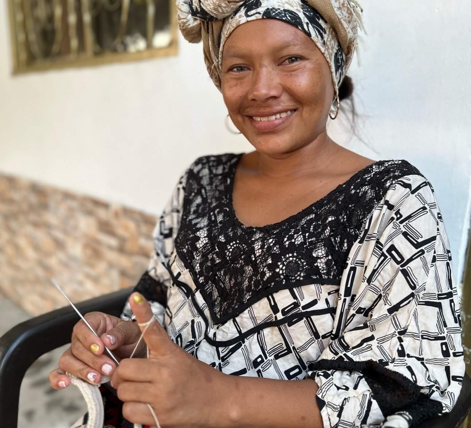 Wayuu weaver from Ahumao, Flor Perez